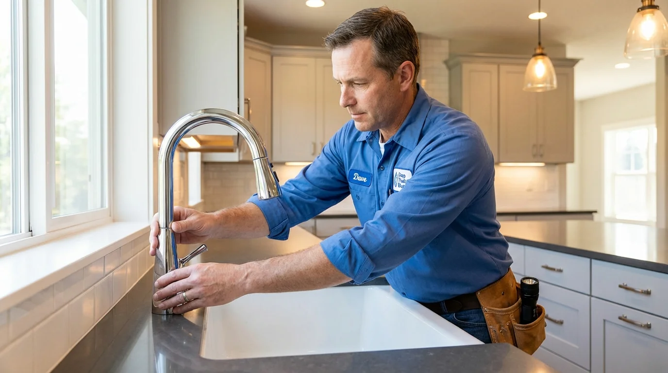 Kitchen faucet installation by Johns Plumbing LLC in Bardstown